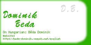 dominik beda business card